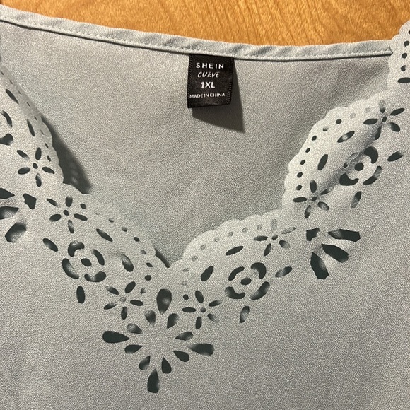 Shein Curve 1XL Light Blue Cami Tank Top - Picture 2 of 6